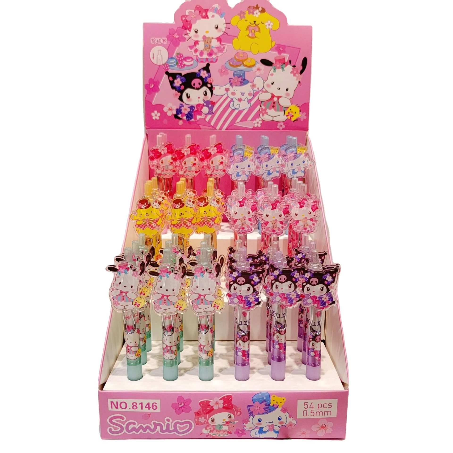 2024 New Arrival Gel Pen SanrioS Kuromi Cute Creativity Press Gel Pen School Student Writing Pen Kawaii Boutique Stationery