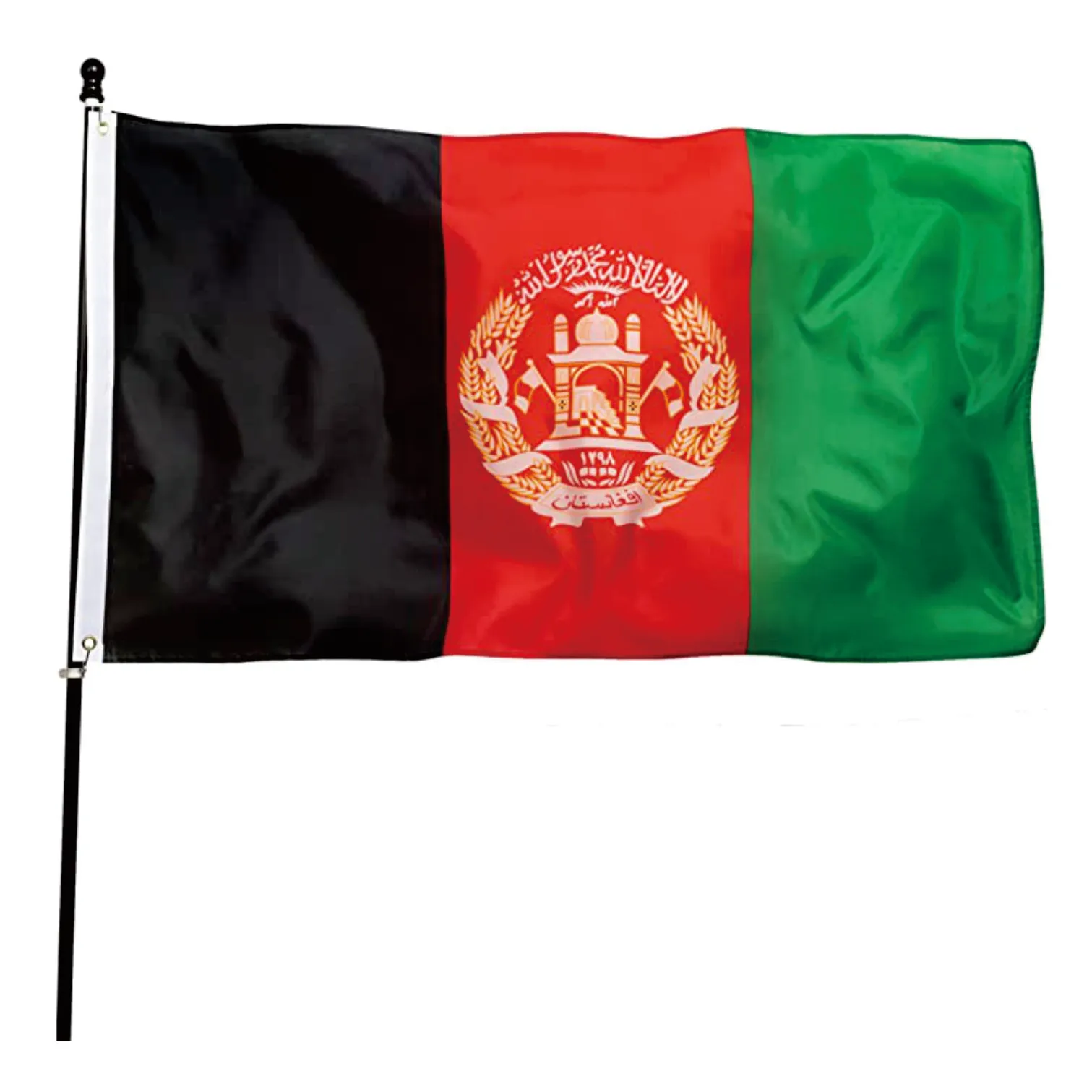 Professional Large Screen Printed Custom afghanistan flag