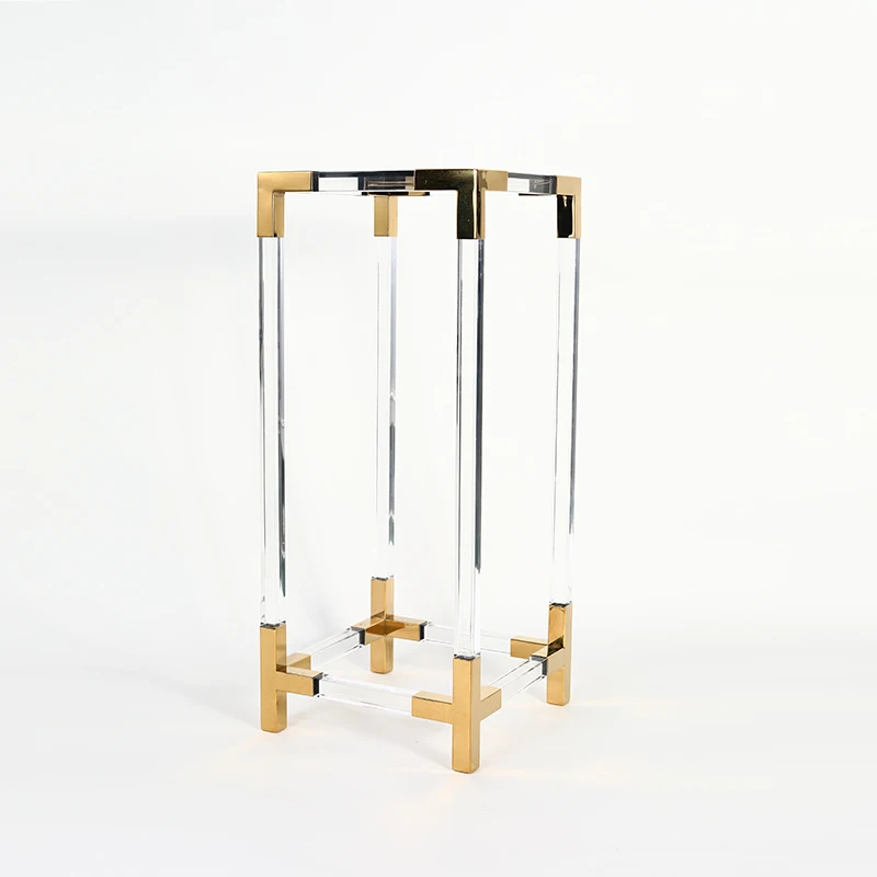 
manufactor wholesale superior quality bedroom Study Titanium gold Glass Swing table Side Table Modern 