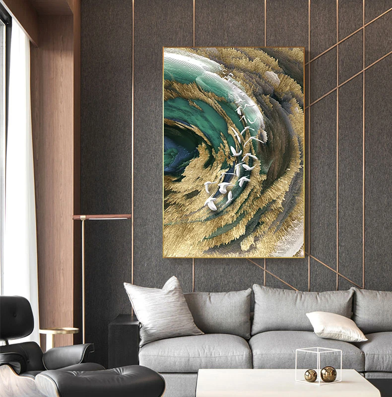 Decor Paintings Art On Canvas Abstract Wall Living Room Posters Landscape Oil Contemporary Mountain Prints Nordic Painting