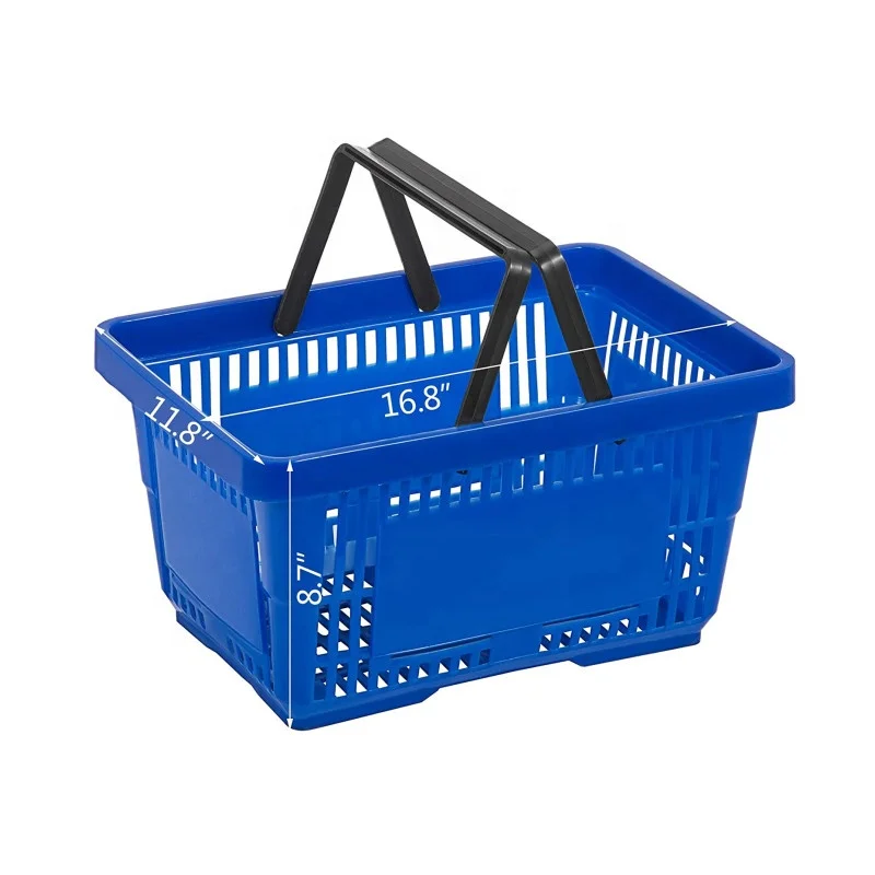Popular Retail Plastic Hanging Shopping Basket with Handle