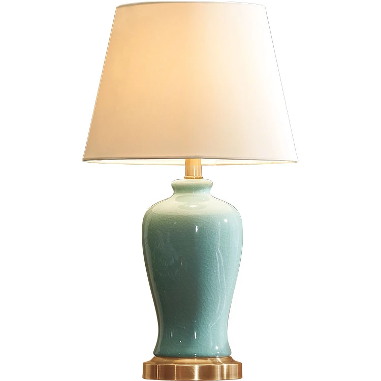 New design Ice-cracked glaze modern decoration lamp chinese led table lamp switch remote control floor lamp