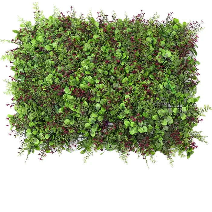 Factory Thick outdoor Grass Pared Artificial Plant hanging green plastic flower wall decoration