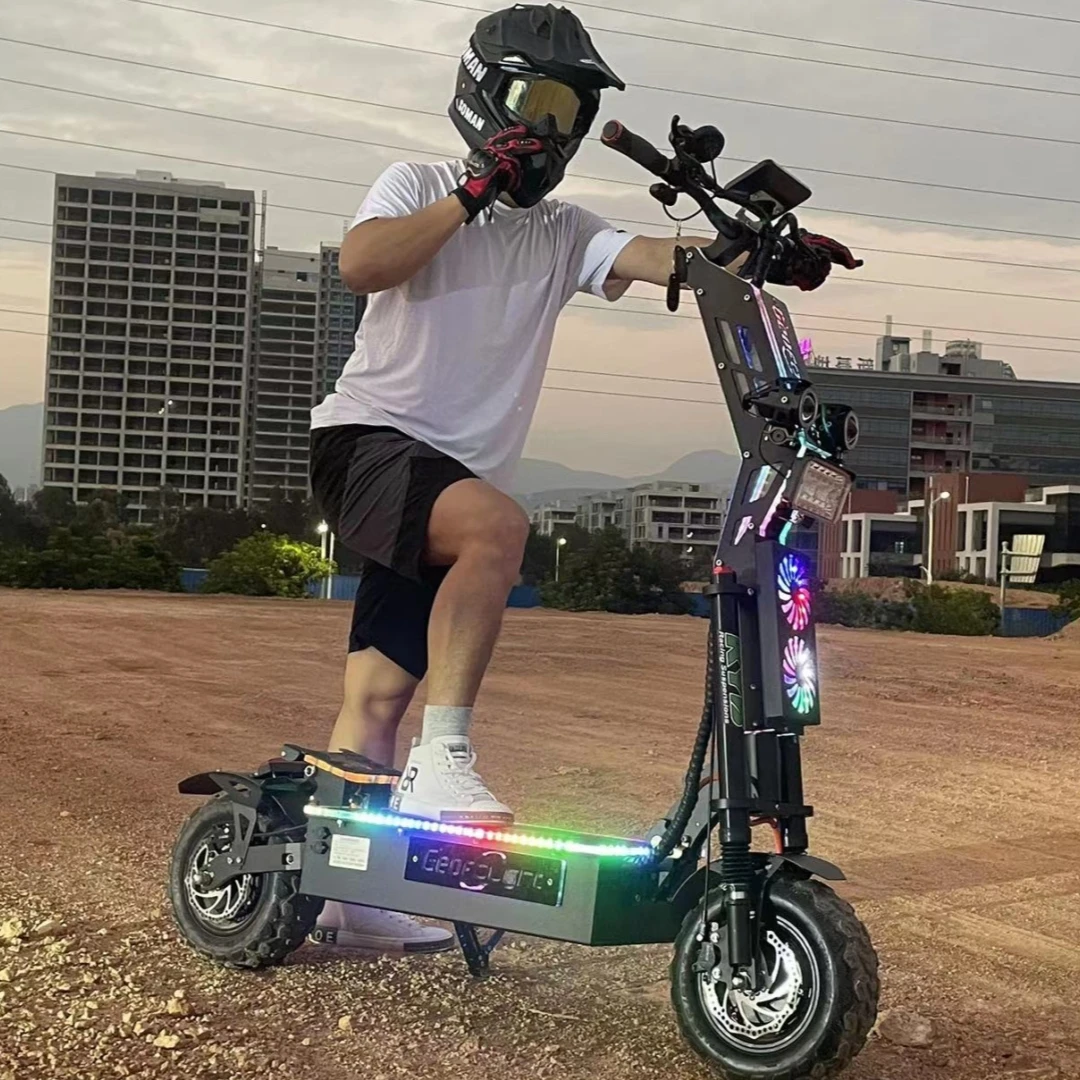 Big Power High Speed 8000W 10000W 15000W Dual Motor Scooter Oil Brake 14inch 30-100Ah 72V Electric Adult Scooter