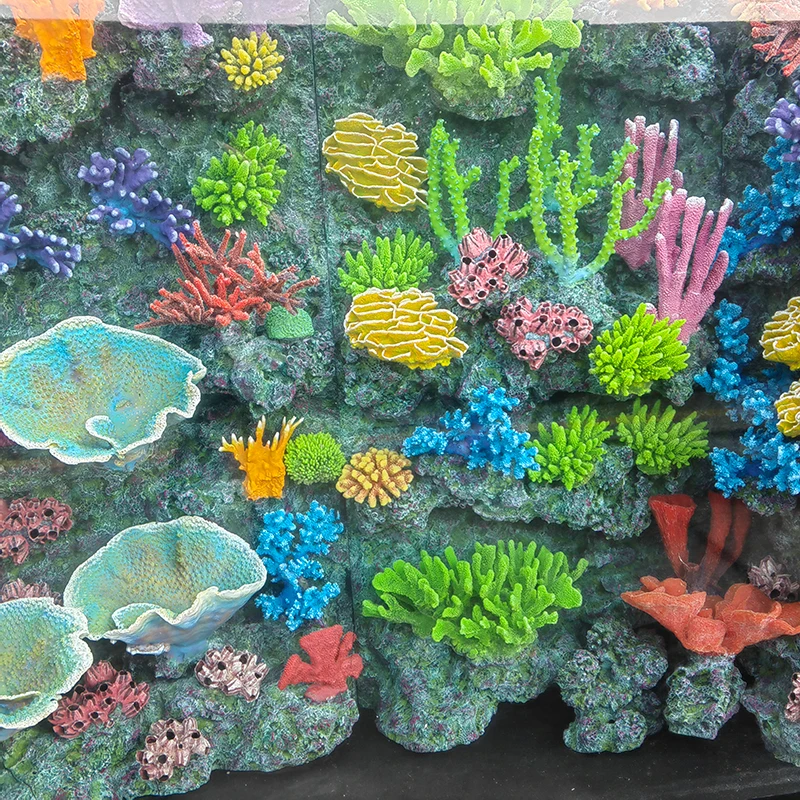 Wholesale beautiful landscape coral reef aquariums transparent large acrylic fish tank