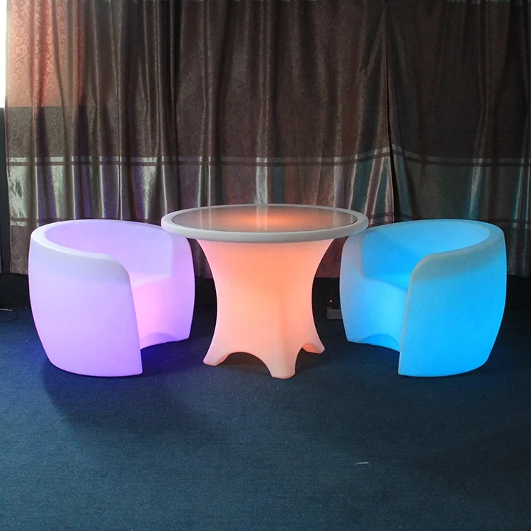 Hot new products for 2020 plastic led cube chair led chair light
