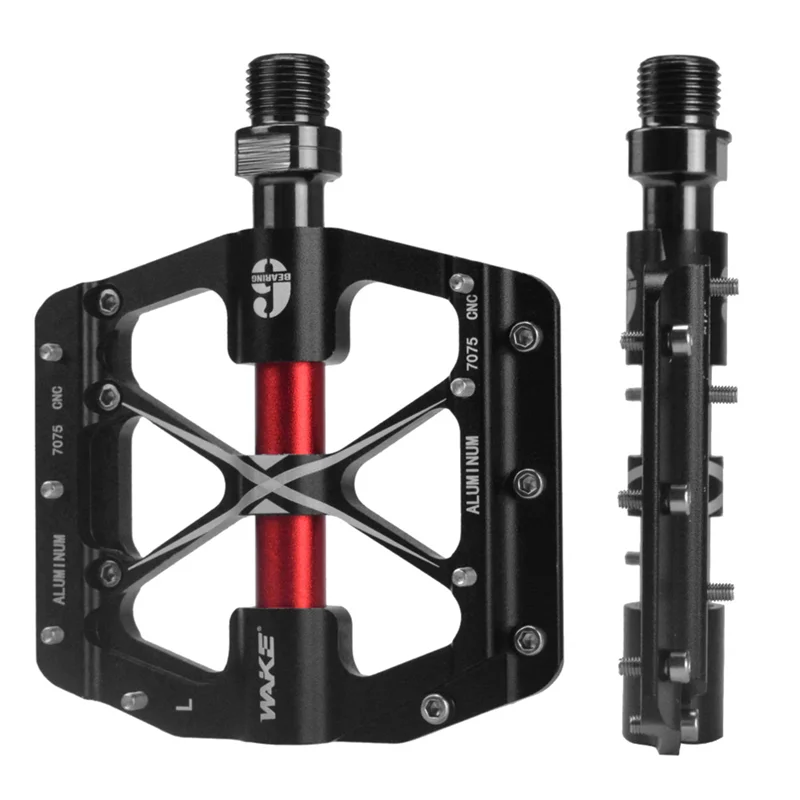 WAKE Bicycle Pedals Aluminum Alloy 3 Bearing Bike Pedal Anti-Slip Waterproof Pedal For Mountain Road Bike