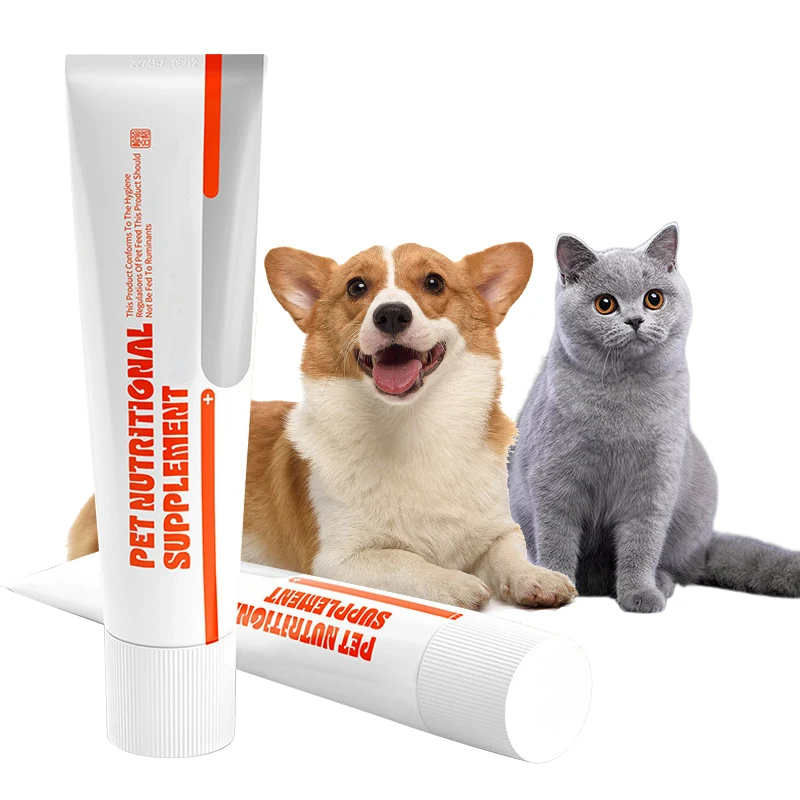 Oem Pet Cat Dog Nutrition Gel Hairball Remedy Custom Package Hairball Control Treats