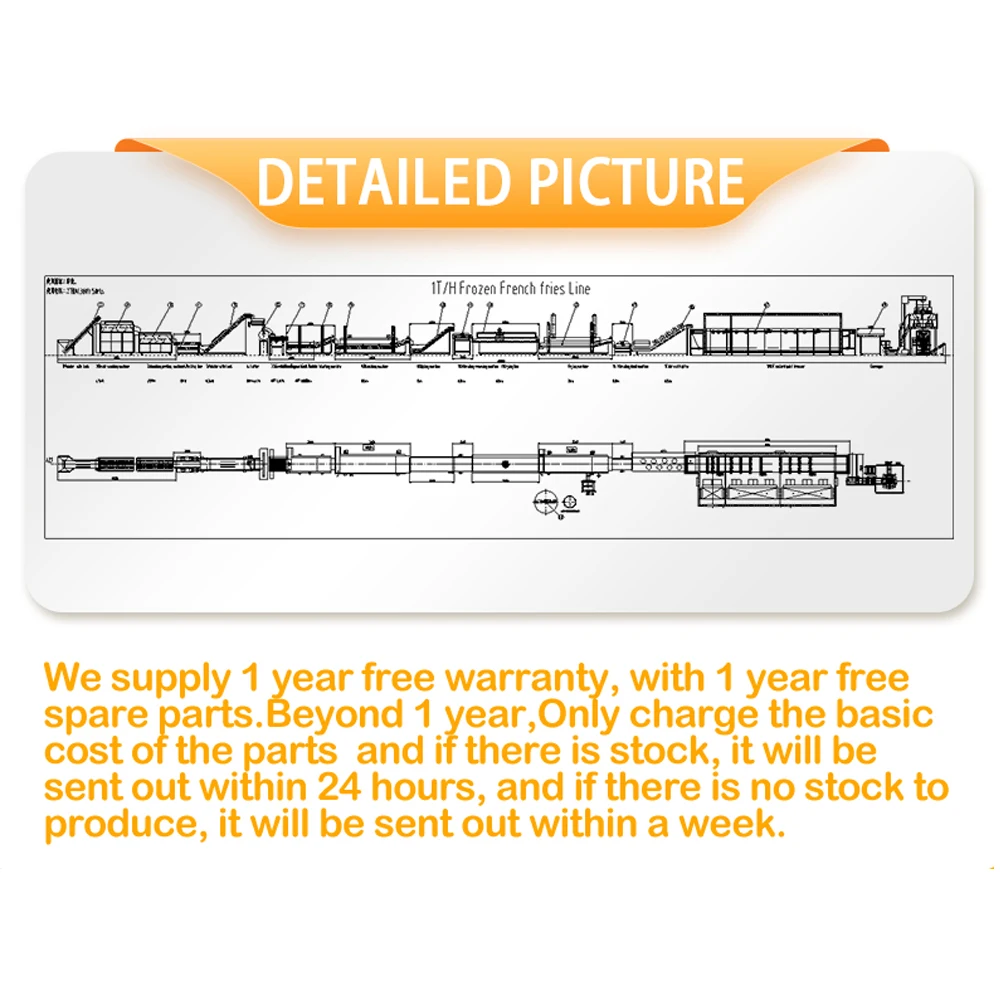 TCA semi automatic steam peeling hydro cutting frozen french fries making machine for production line