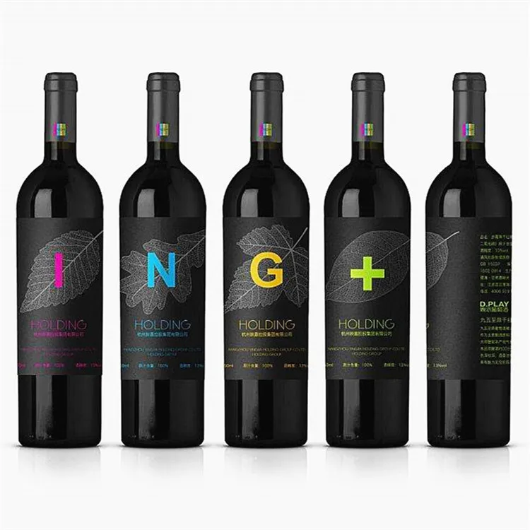 Red Wine Label Custom Labels for Wine Bottles Waterproof Sticker Paper Wine Label