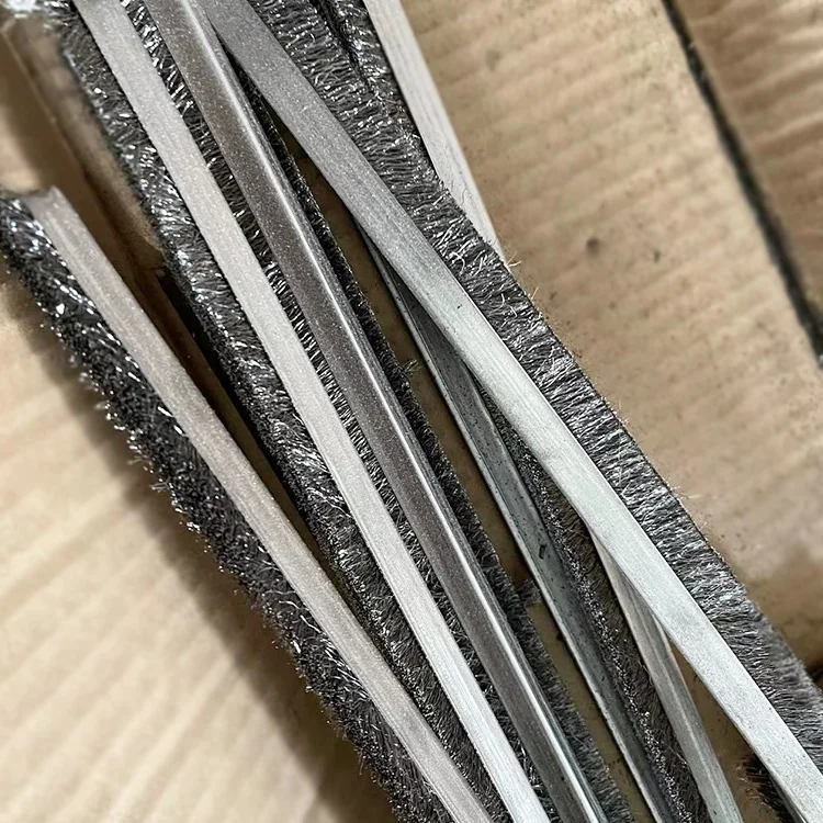 Customized Metal Channel Sealing Cleaning Sisal Horse Hair Strip Brush