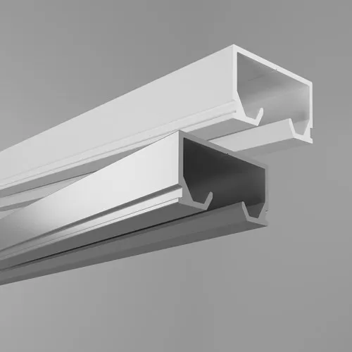 White customized plastic curtain sliding track