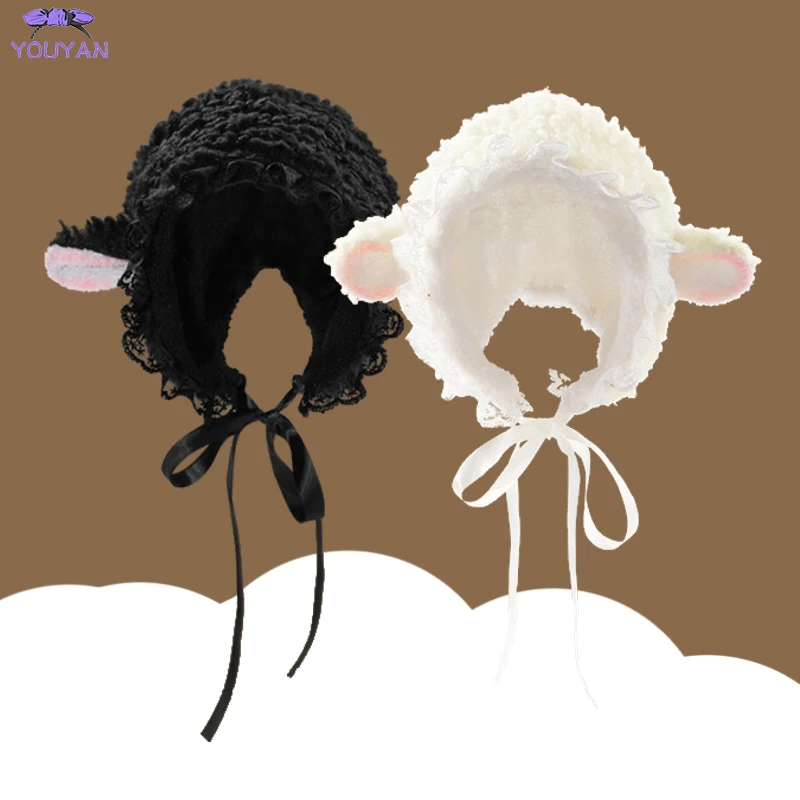 Wholesale Hat Scarf Mask 3 In 1 Thickened Ear Protection Windproof Cute Bear Ear Custom Warm Winter Hat For Women