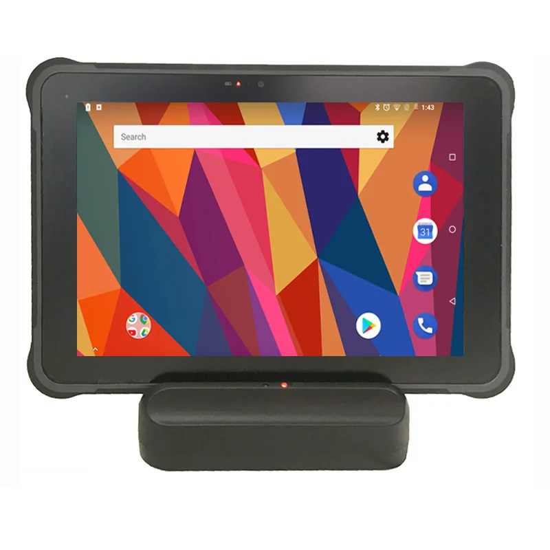 10.1 Inch 6G 128G Android Barcode Scanner 4G 10000mAh Battery Industrial Rugged Tablet with UHF rfid reader