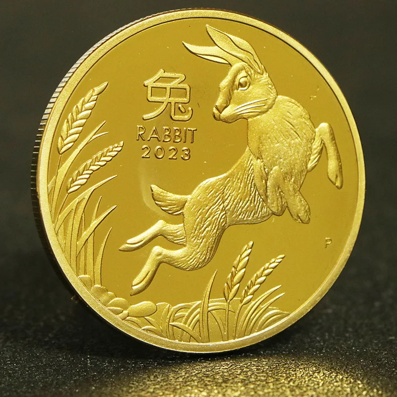 Wholesale 2023 Rabbit Year of the Gold and Silver Zodiac Souvenir Commemorative Coins for Gift