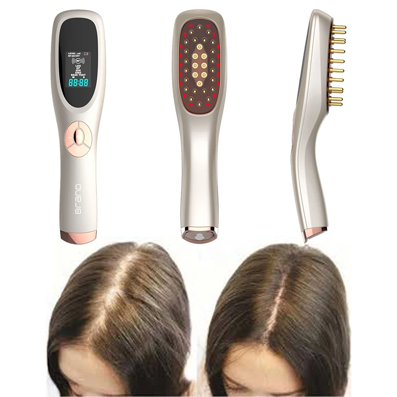 
Free sample 24k gold plating 2019 new portable for men laser comb hair loss treatment 