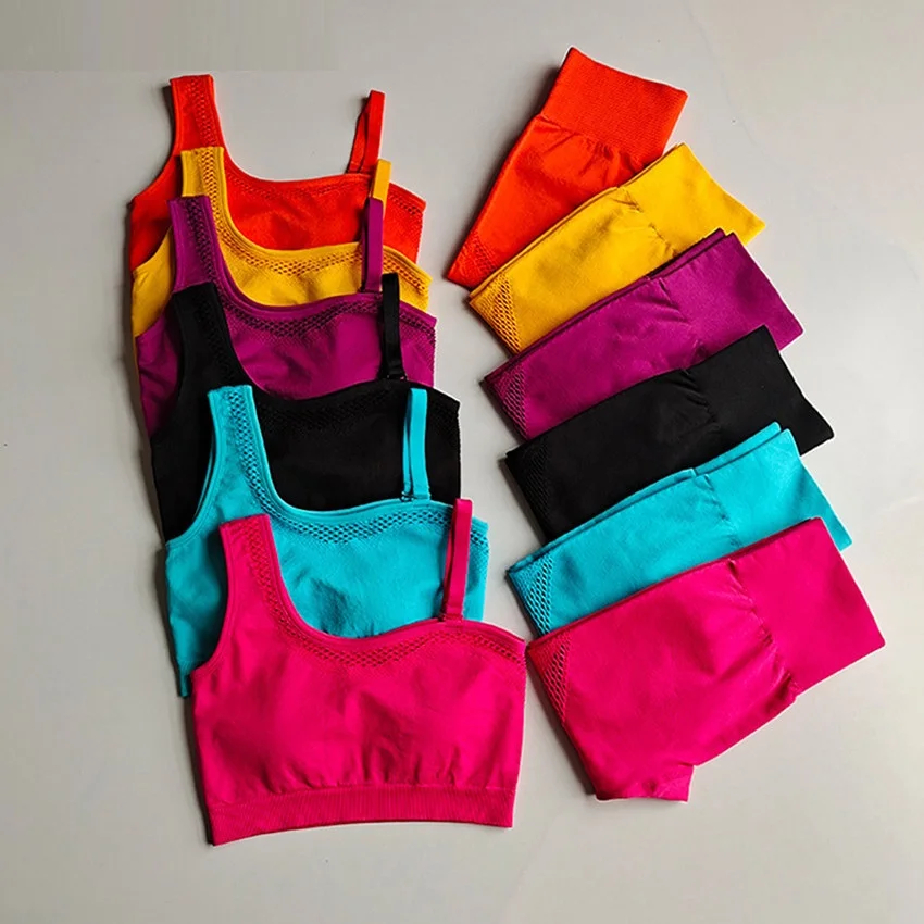 Trending Products 2025 New Arrivals High Quality Gym Fitness Sets Sports Suits Seamless Yoga Workout Set