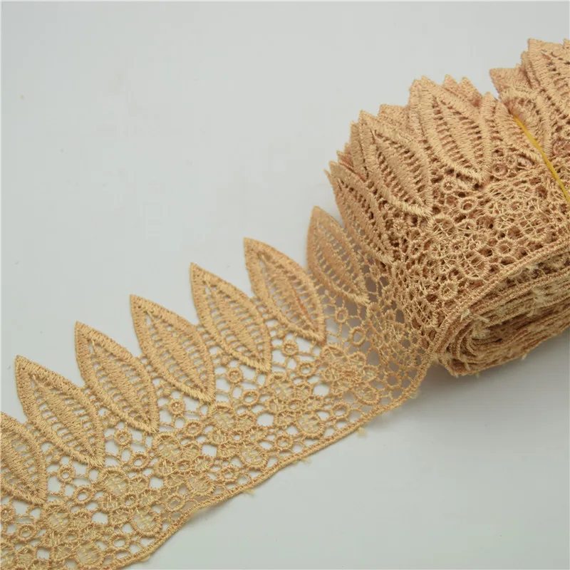 Polyester  Embroidery Lace Designs Elegance  Flower Lace Trim For Clothes
