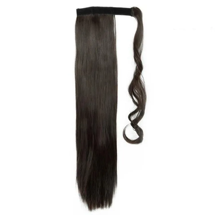 XBL remy human hair long size extensions mink hair  long braid ponytail