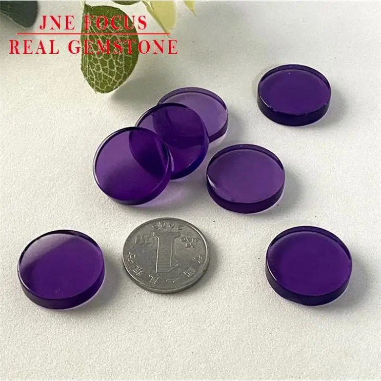 Loose Gemstone Eggs Cross-Border European And American  Piezoelectric Amethyst  Round Ring Gem DIY Ornament Accessories