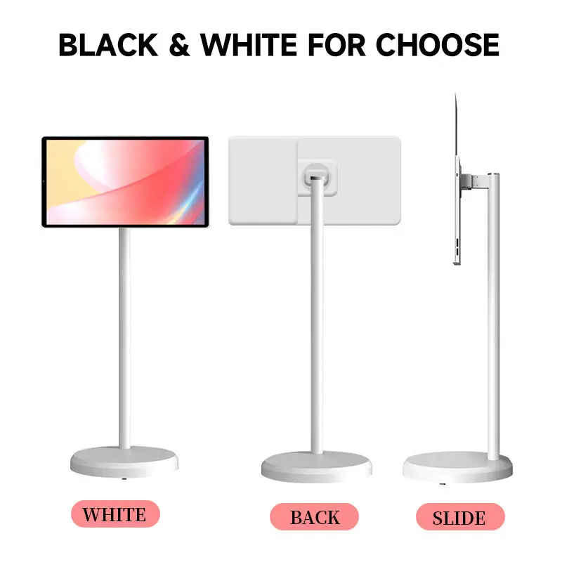 Android 12 system samert tvs 21.5 /24/27/32 inch display LCD touch screen tv standing wireless 6 hours move at will