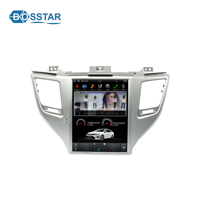 10.4 inch tesla style car audio player android car stereo for Hyundai Tucson with gps BT