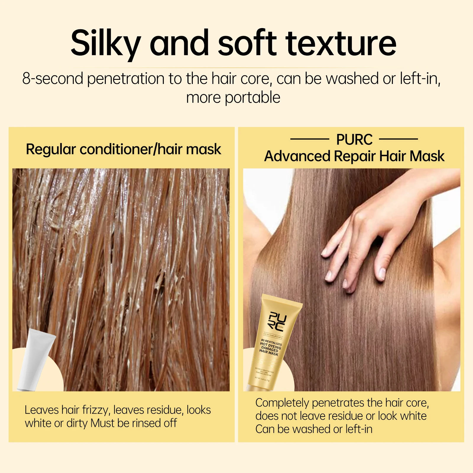 Improve Frizz Tangles Repair Hair Core Prevent Hair Breakage And Split Ends Keratin Revitalizes Hot Dyeing Damaged Hair Mask