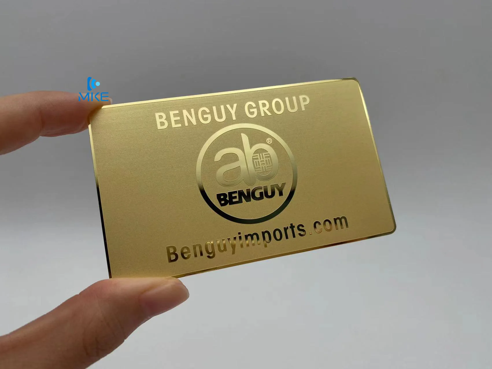 Luxury black and gold metal debit card