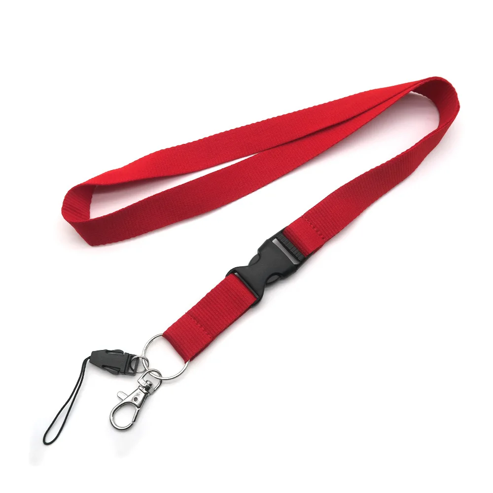 High Quality Neck Custom Polyester Pink Style Lanyards ID Card Keychain