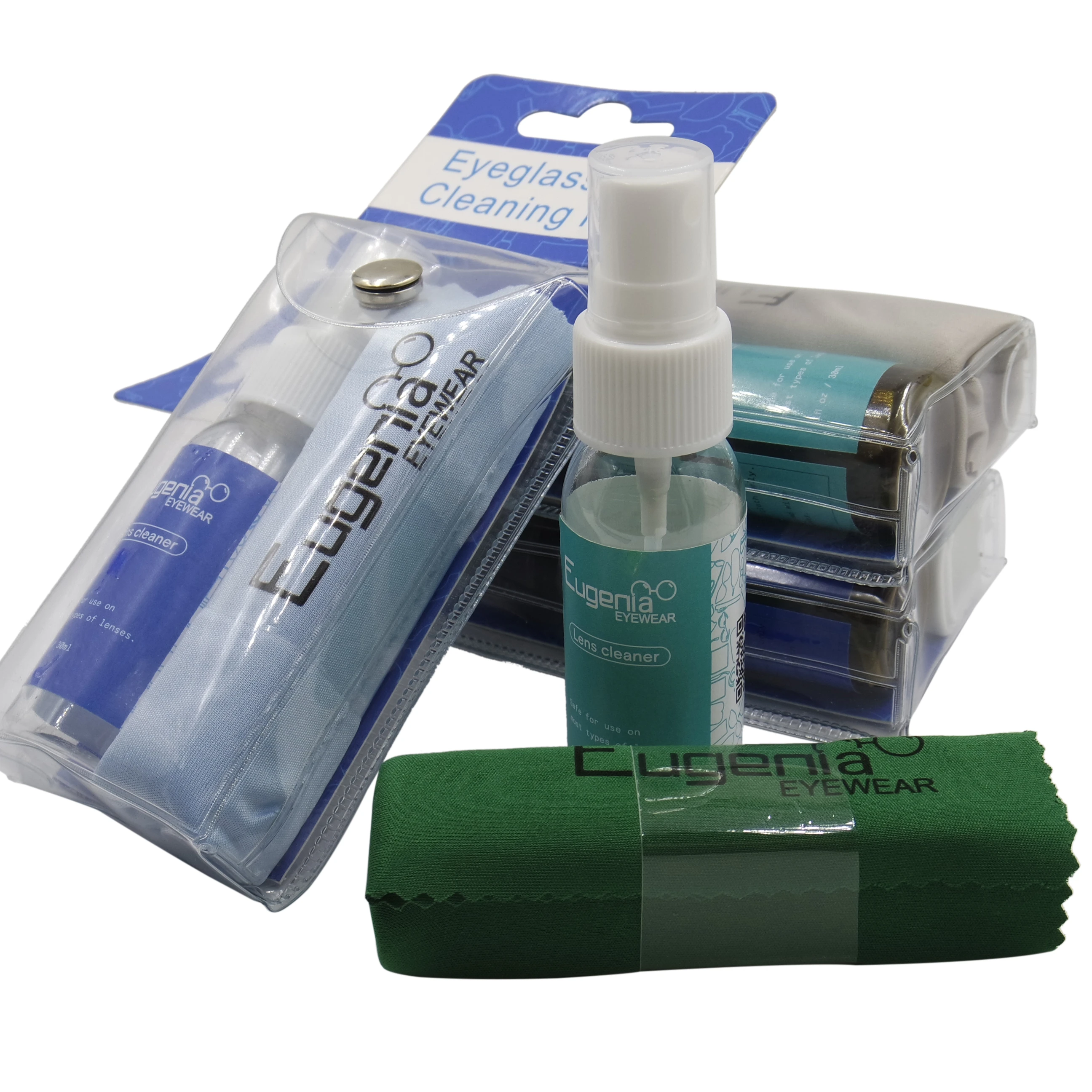 EUGENIA  fashion hot sale  30ml customized lens cleaner with glasses cloth lens cleaner sets
