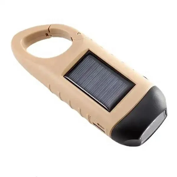 2023 HYF Solar Dynamo Portable Torch Hand Crank MiNi Emergency Flashlight Rechargeable LED Light For Camping