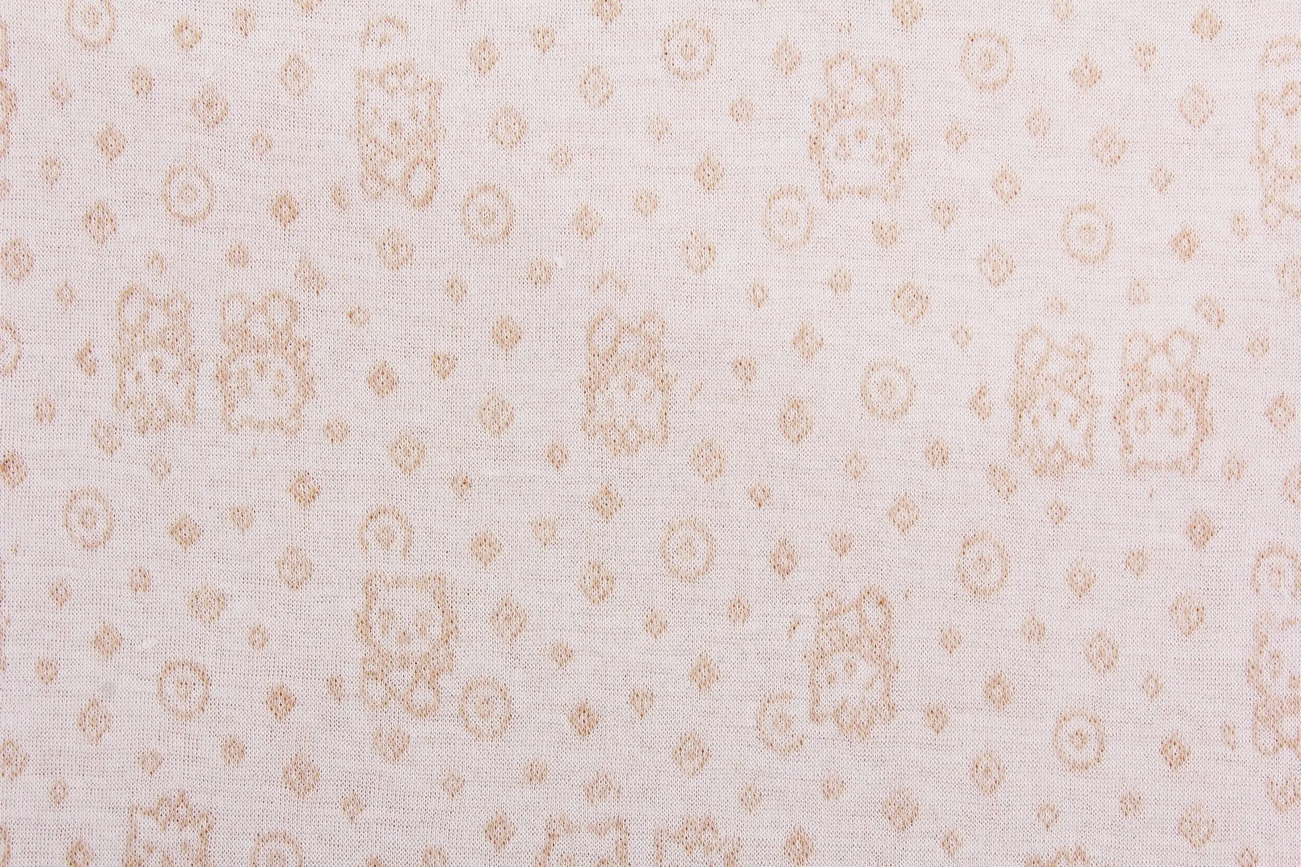 High Quality 185gsm Knitted Natural Colored Combed Cotton Soft Jacquard 100% Interlock Fabric Cotton