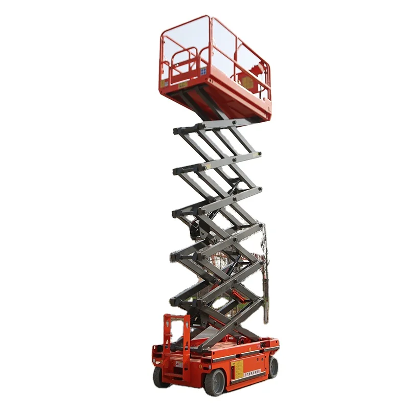 Warehouse equipment Lead acid battery electric cargo lift platform aerial scissor lift work platform
