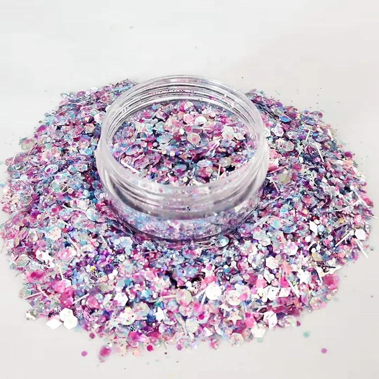 
Wholesale glitter Mixes Polyester solvent resistant Glitter for Nail 