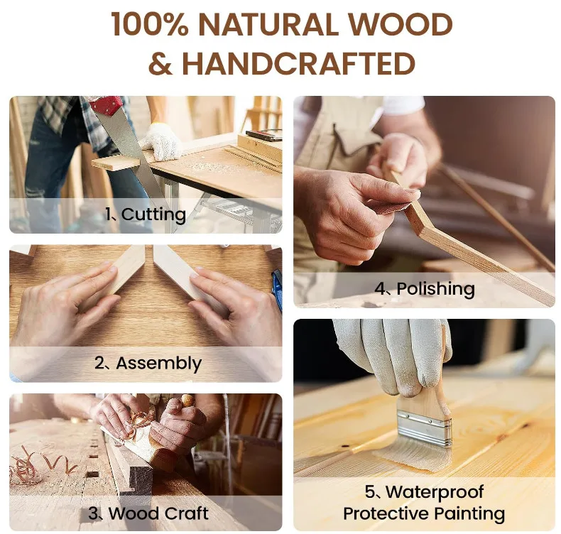 High Quality Creative Natural Walnut Wood Handcrafted 8 X 10 Photo Frame Matted Picture Frame