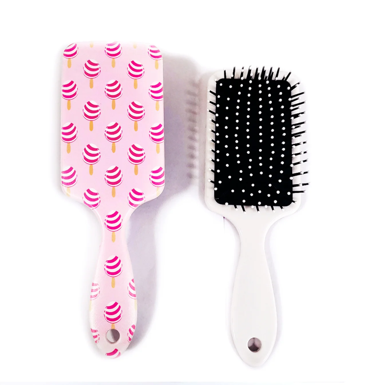 
hair brush cleaner and comb cute plastic comb ice cream airbag hair side clip comb 