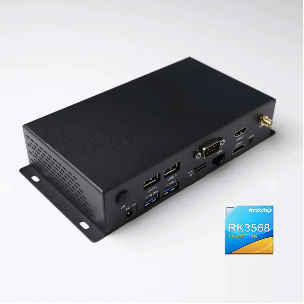 RK3568 Digital Signage Android Media Player Box Advertising Display Metal box with RS232 4K HD
