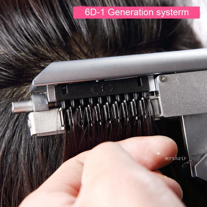 Installation Equipment Tools The Best Remy 6D Hair Extension Machine Double Drawn Human Hair 6D Hair Extensions