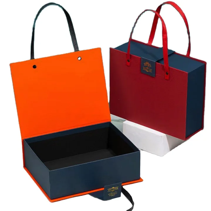 Wholesale Custom Logo Luxury Folding Closure Paper Cardboard Packaging Set Wine Magnetic Gift Box