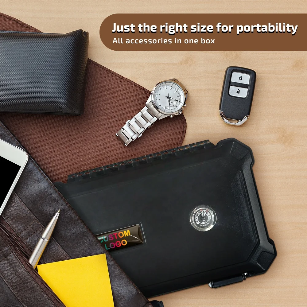 Custom cigar brand private label cigar travel boxes case humidor luxury set including cigar lighter and cutter and holder