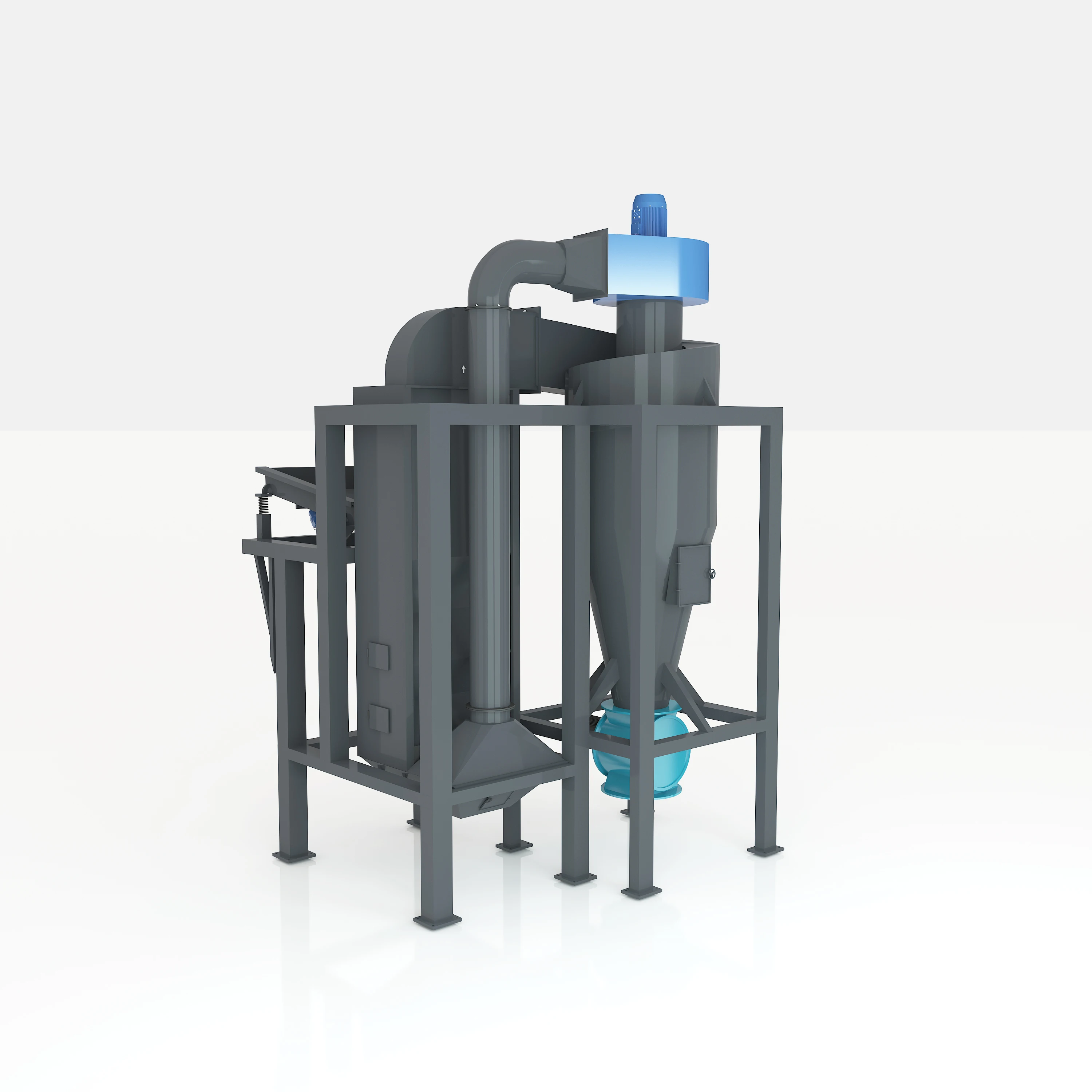 Work stable remove light dust feather waste management machinery vertical type waste sorting machine air separator