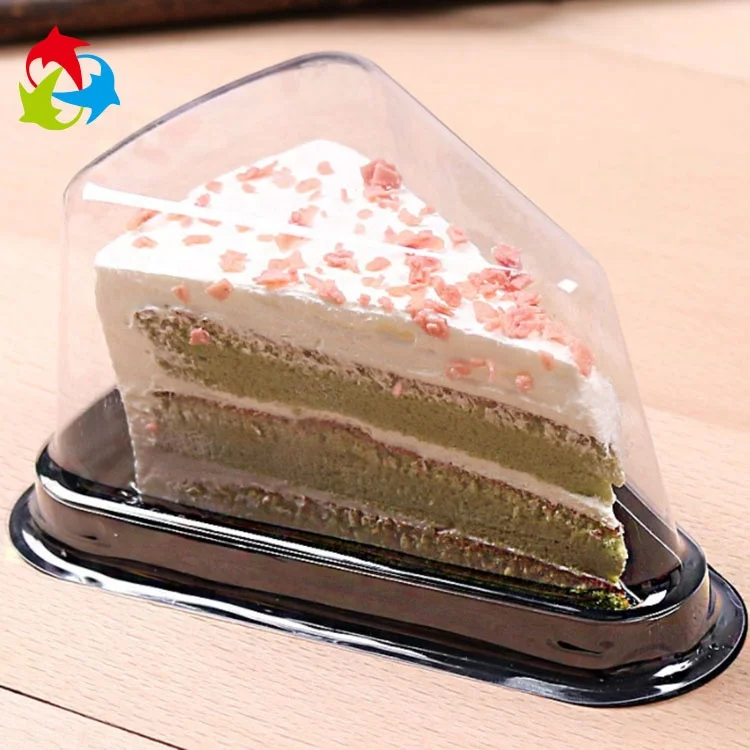 
Takeaway clear plastic triangle PET cake box 