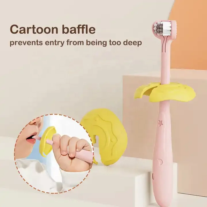 2023  3 Sided 3D Autism Toothbrush with Three Soft Bristles Triple-Angle Toothhugger Training Special Needs Kids Baby Toddler