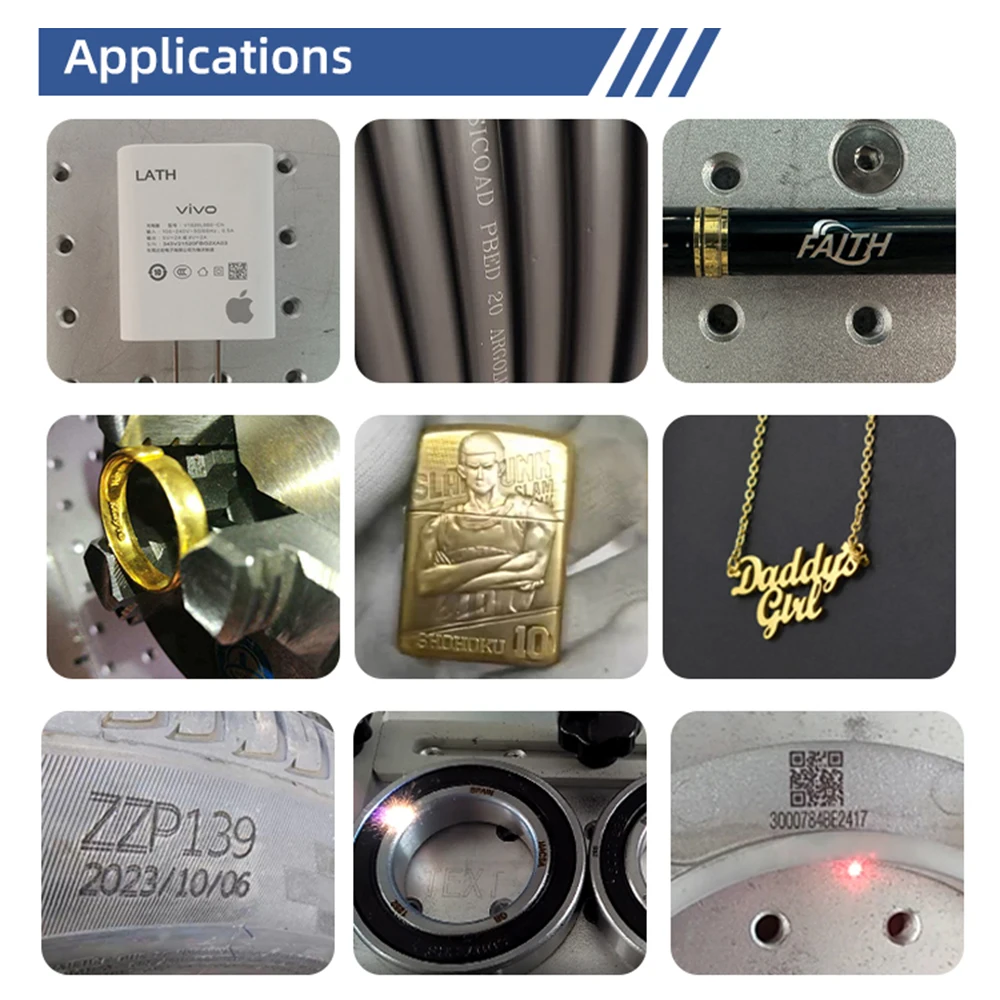 Custom RAYCUS/JPT Mopa M7 Deep Engraving Ezcad Control Software 20w 30w 50w 100w Portable rotary engraving machine