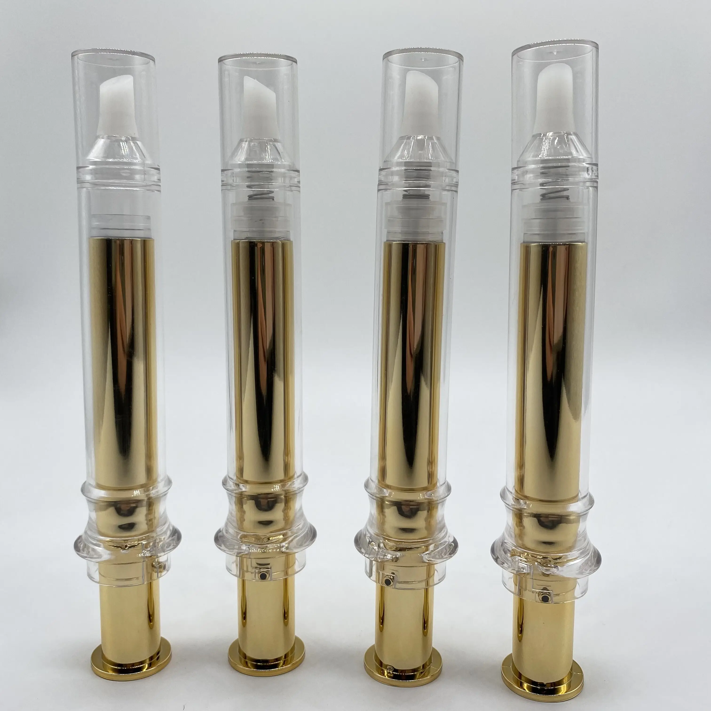 Новинка; 10 мл 15 мл ПЭТ high-end блестящий золотой цвет косметический eyeLift шприц бутылка/Товары для ухода за кожей сущность крем солнцезащитный крем упаковки