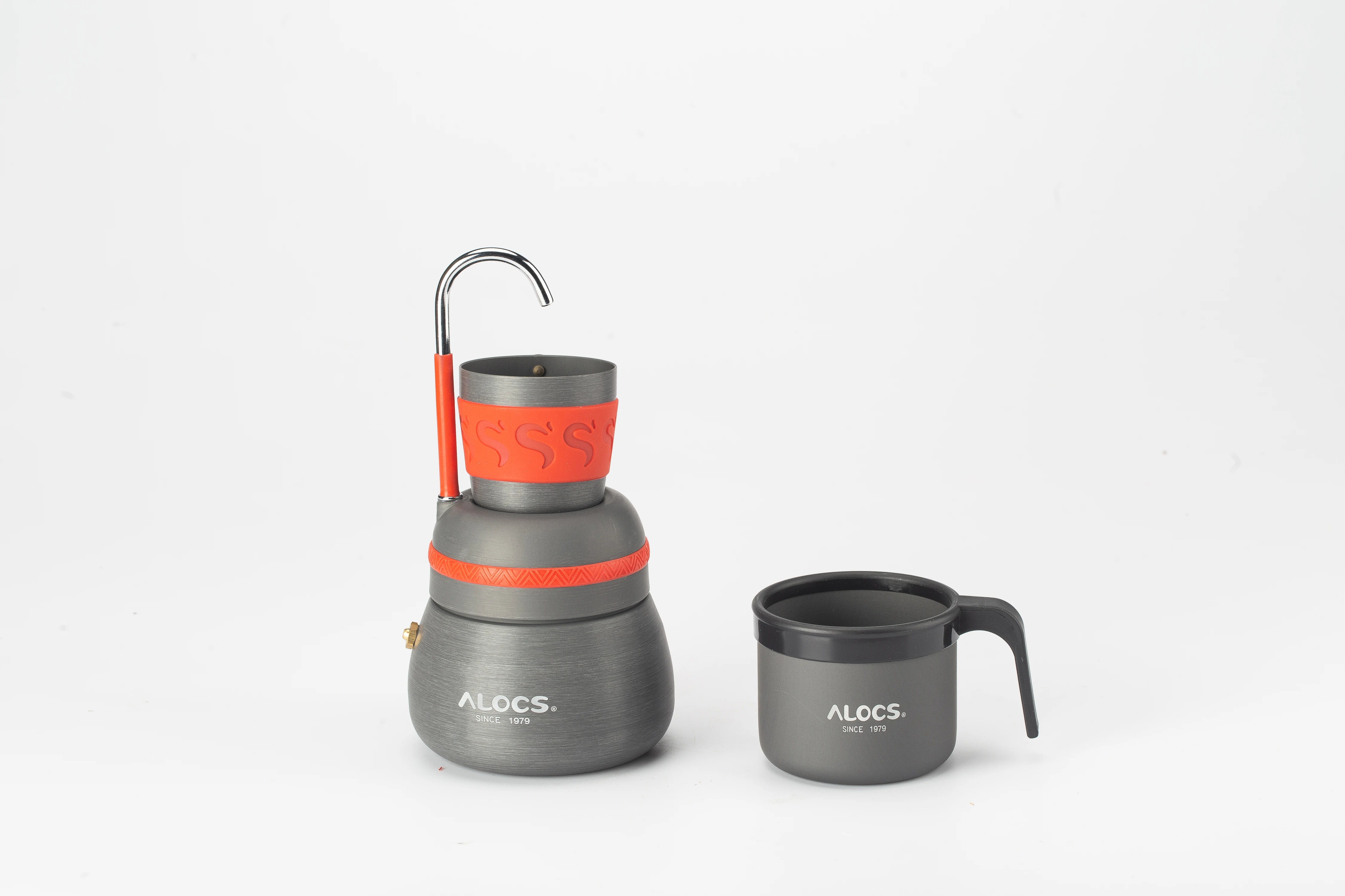 Kingpool Wholesale Portable Outdoor Camping Coffee Maker Metal Insulated Mocha Pot for Travel