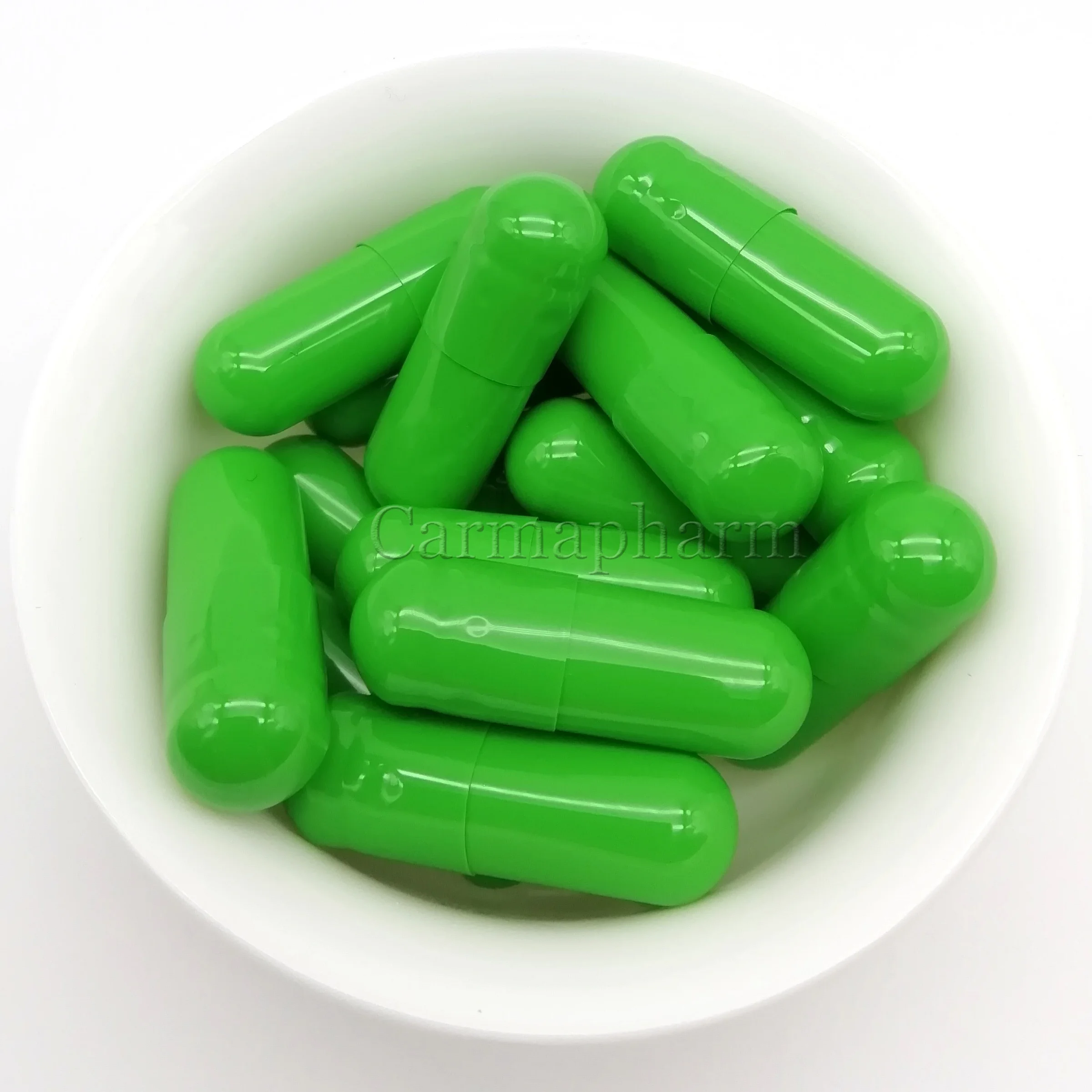 Green halal empty gelatin capsule shells size 0