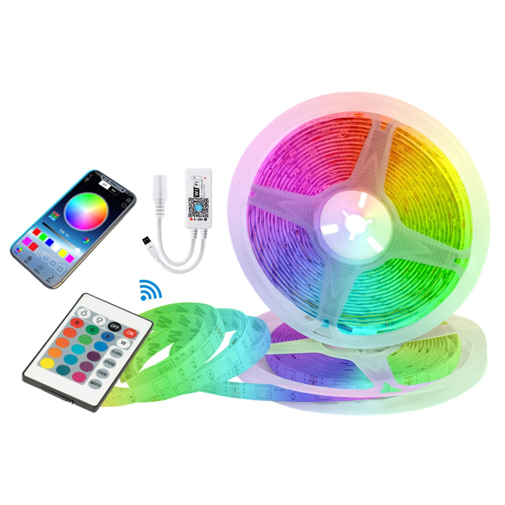 Joystar Custom Design Strip Light 3M SMD 5050 90LEDs RGB APP Control TV Backlight Strip Light With 24 Keys Remote Control