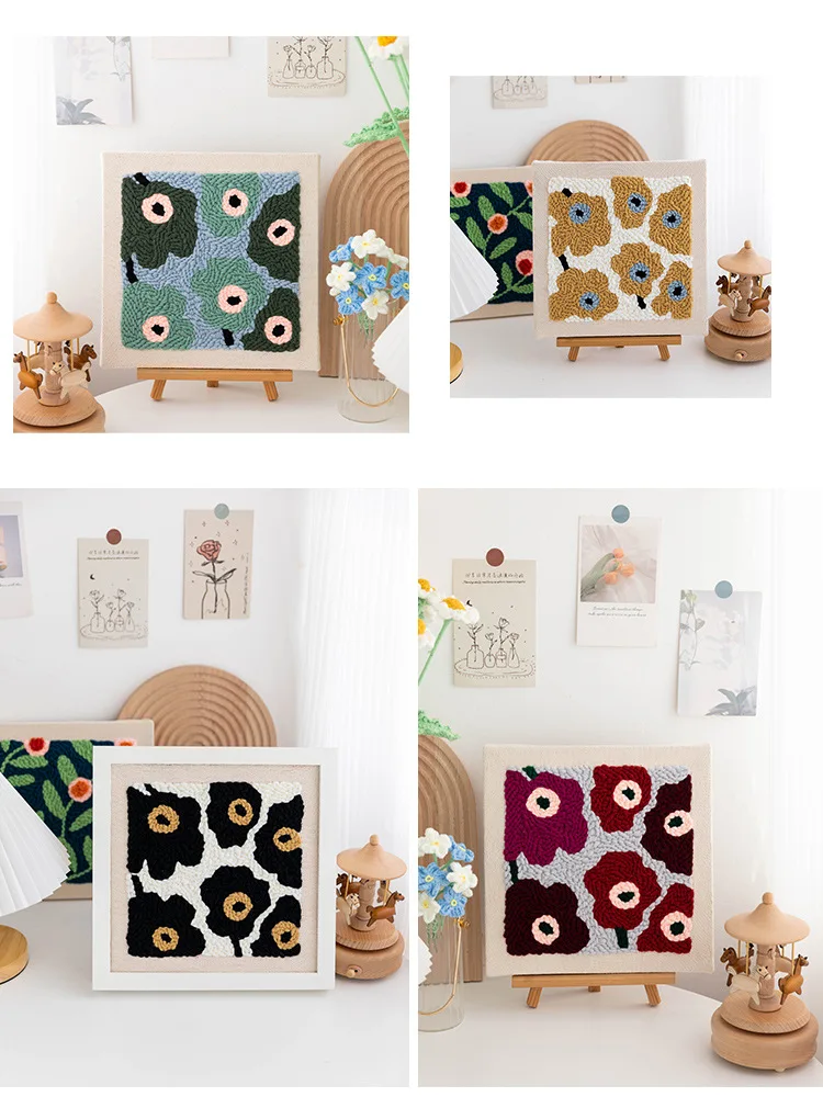 All-in-One Punch Needle Set All Materials Included Punch Needle Kit for Beginners & Adults