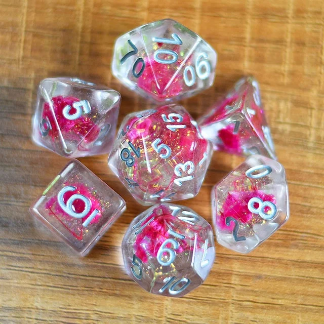Набор цветочных костей Polyhedral DND для подземей и драконов MTG RGP ролевых игр